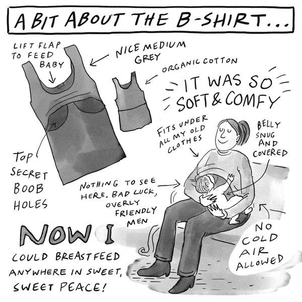 B-Shirt Nursing Vest (White)